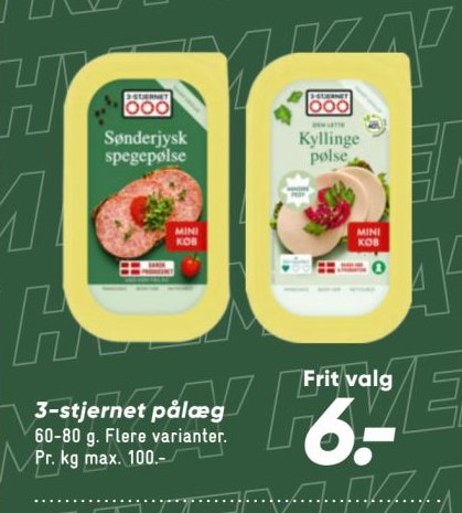 3-stjernet pålæg Frit valg – Bilka