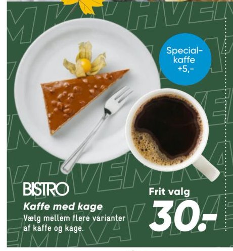 Kaffe med kage Frit valg – Bilka