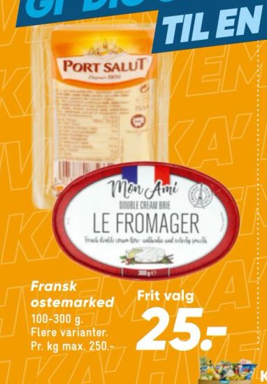 Fransk ostemarked 100-300 g. Flere varianter – Bilka