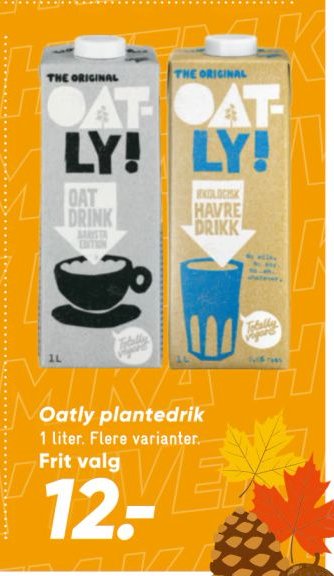 Oatly plantedrik 1 liter – Bilka