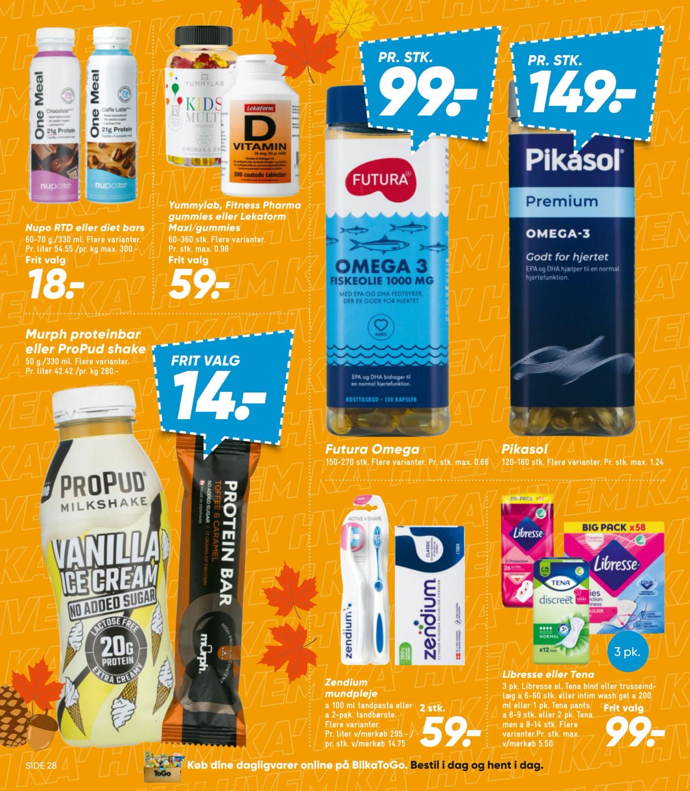 Futura Omega 3 50-270 stk. Flere varianter. Pr. stk. max. 0,61 – Bilka