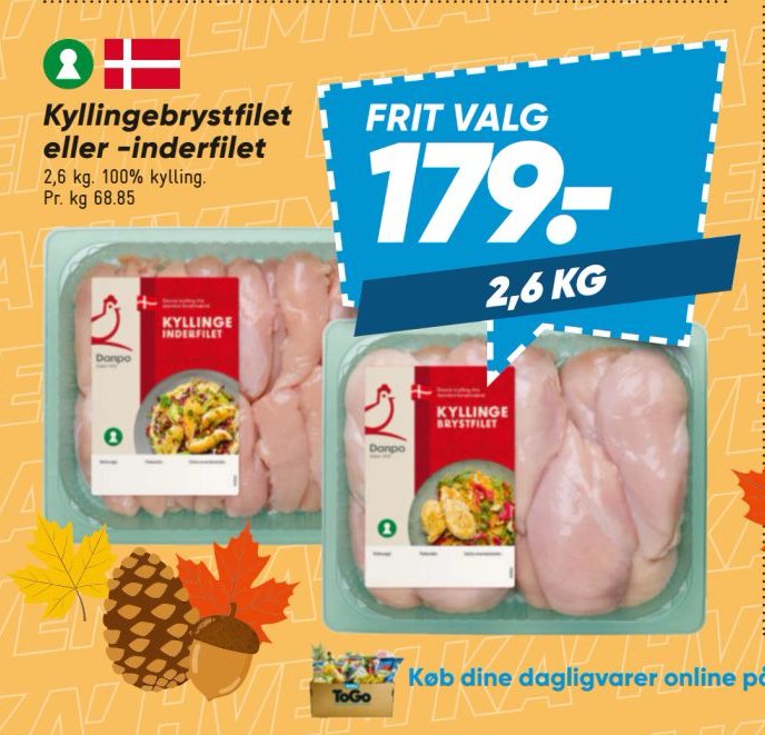 Kylling brystfilet eller inderfilet 2,6 kg – Bilka