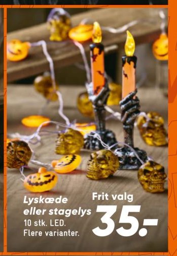 Lyskæde eller stagelys 10 stk. LED. Flere varianter. – Bilka