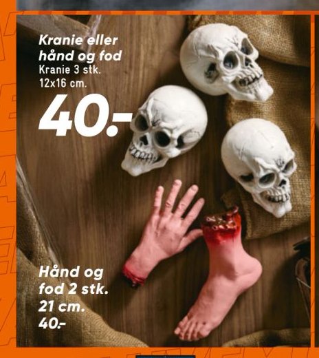 Hånd og fod 2 stk. 21 cm. – Bilka