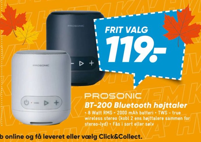 PROSONIC BT-200 bluetooth højttaler – Bilka