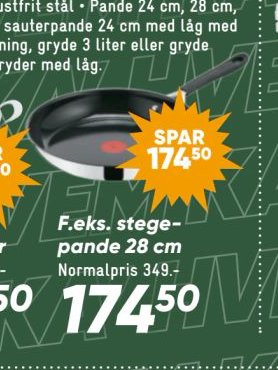 F.eks. stegepande 28 cm – Bilka