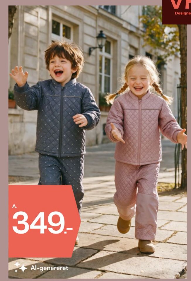 PU termosæt. 86-134 cm. Børn 3-5 eller 6-8 år. Voksen: S, M eller L. – Bilka