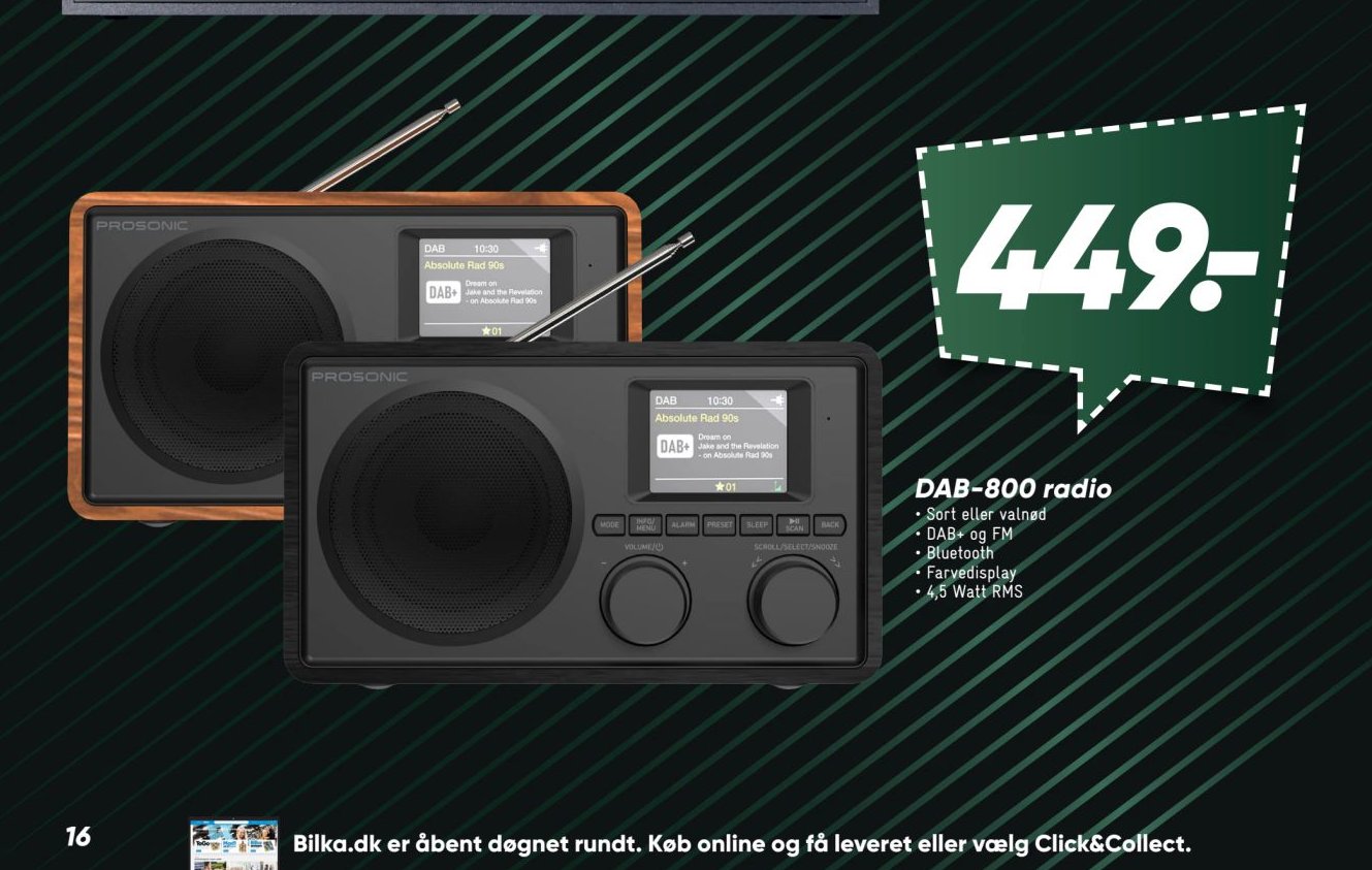 DAB-800 radio – Bilka