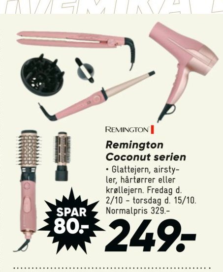Remington Coconut serien – Bilka