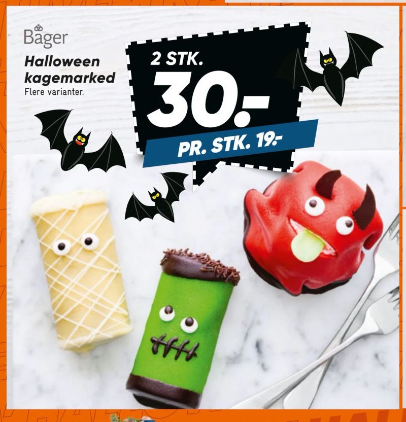 Halloween kagemarked Flere varianter. 2 STK. – Bilka