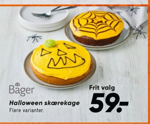 Halloween skærekage – Bilka