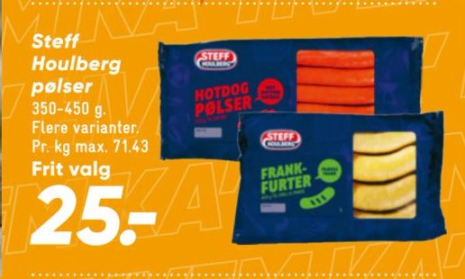 Steff Houlberg pølser – Bilka