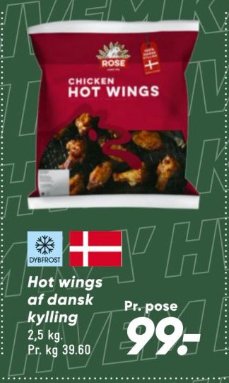 Hot wings af dansk kylling – Bilka