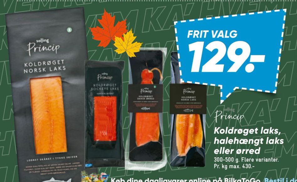 Koldrøget laks, halehængt laks eller ørred 300-500 g – Bilka
