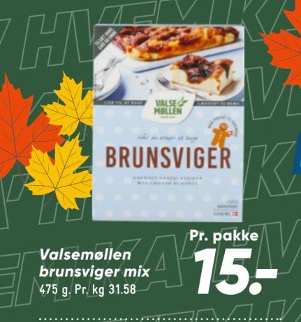 Valsemøllen brunsviger mix 475 g – Bilka