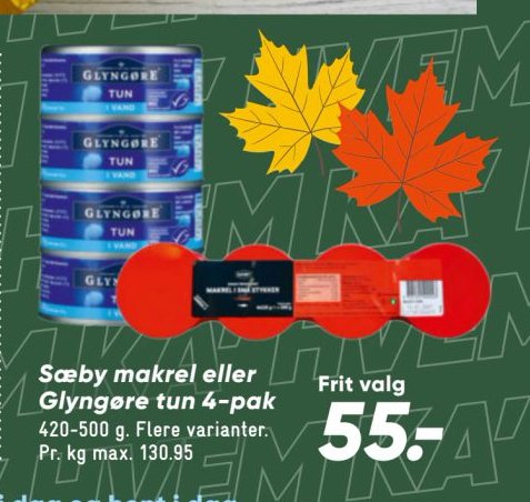 Sæby makrel eller Glyngøre tun 4-pak 420-500 g – Bilka
