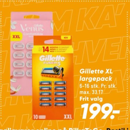 Gillette XL largepack 6-16 stk. – Bilka