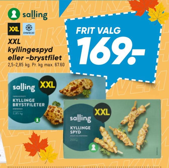 XXL Kyllingespyd eller brystfilet – Bilka