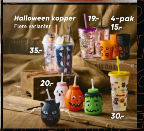 Halloween kopper 4-pak – Bilka