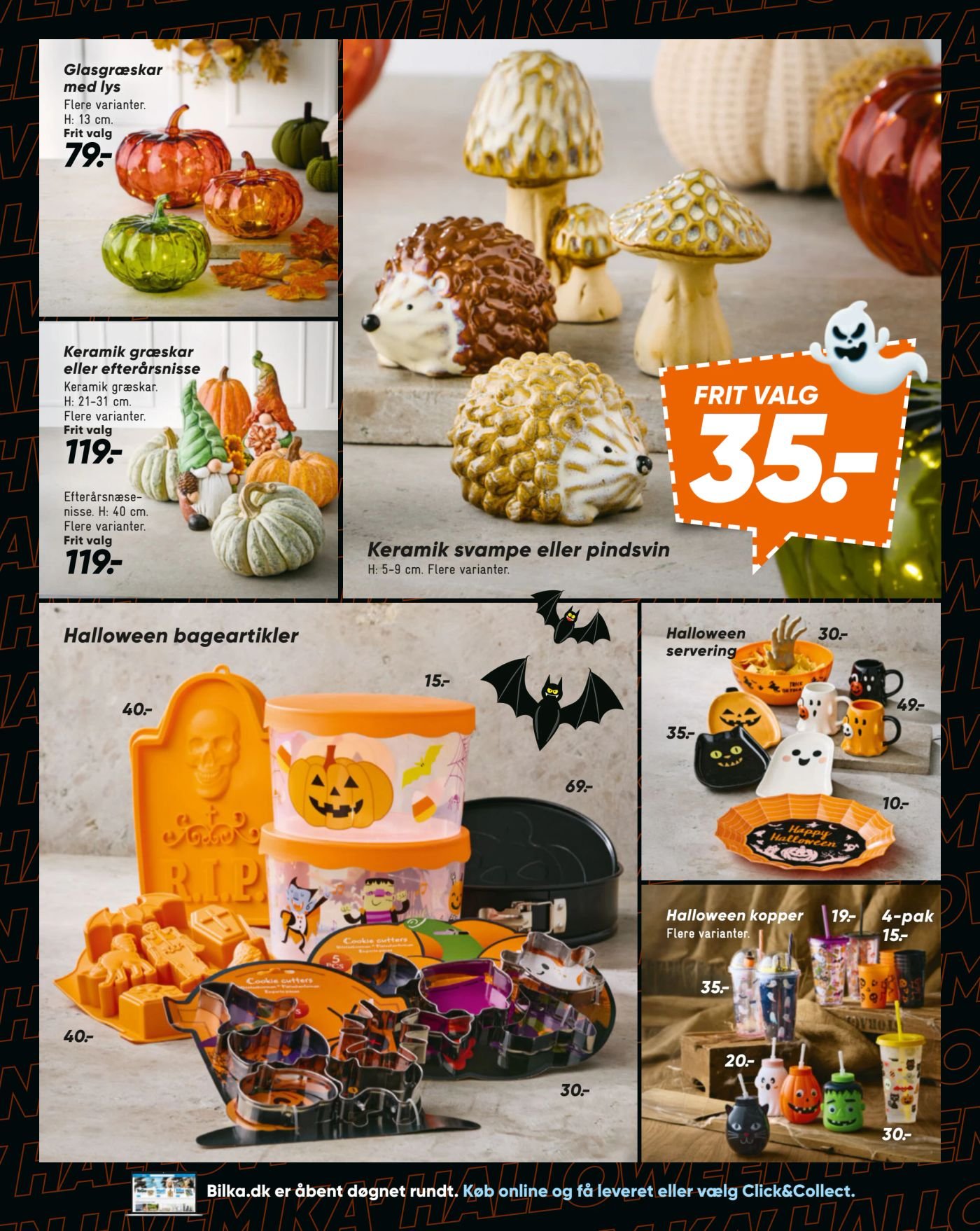 Halloween kopper Flere varianter. – Bilka