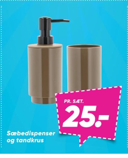 Sæbedispenser og tandkrus – Bilka