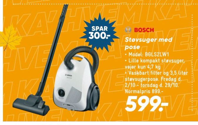 BOSCH Støvsuger med pose – Bilka