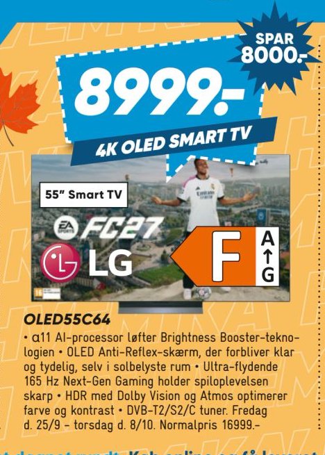 LG OLED55C64 4K OLED SMART TV – Bilka