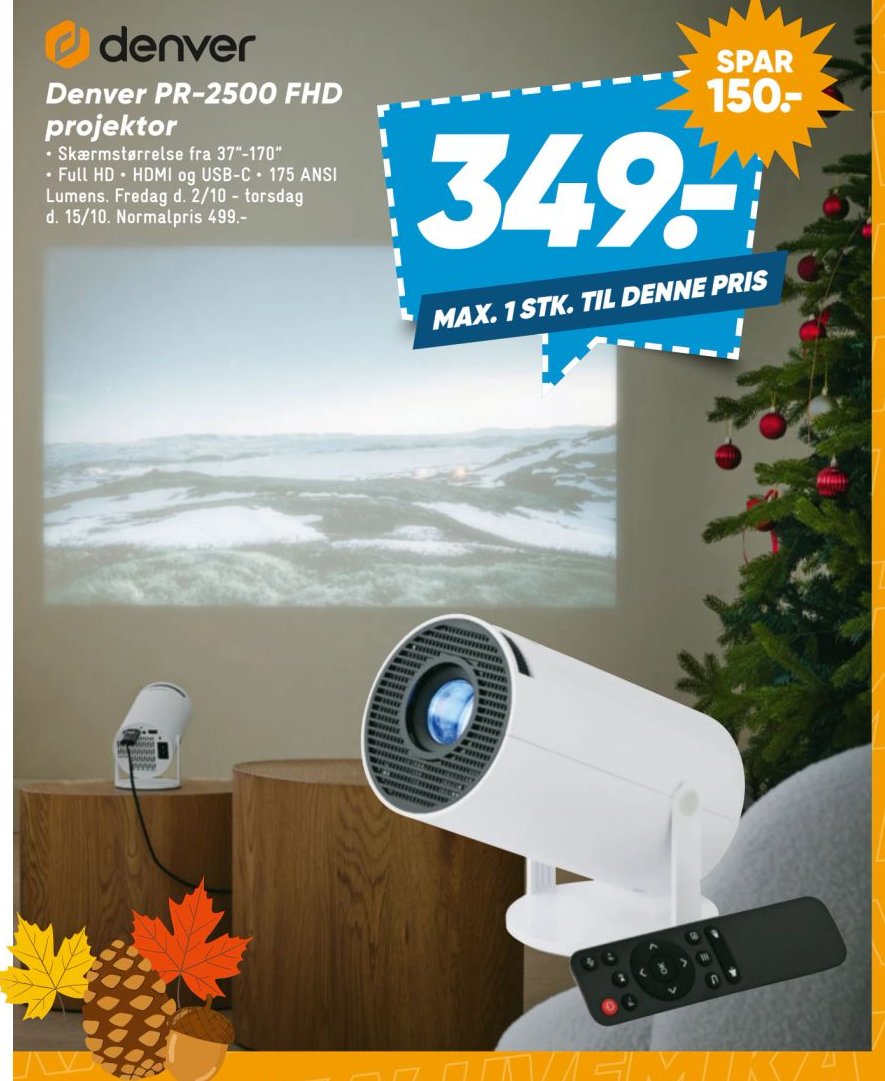 Denver DP-2500 FHD projektor – Bilka