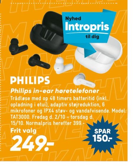 Philips in-ear høretelefoner – Bilka