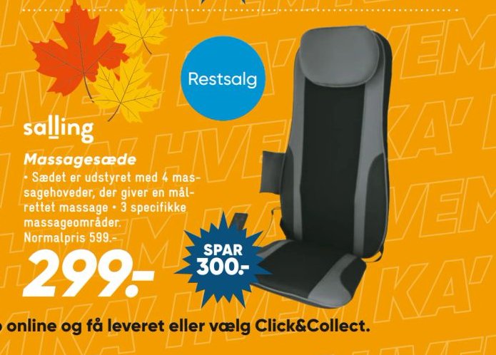 Massagesæde – Bilka