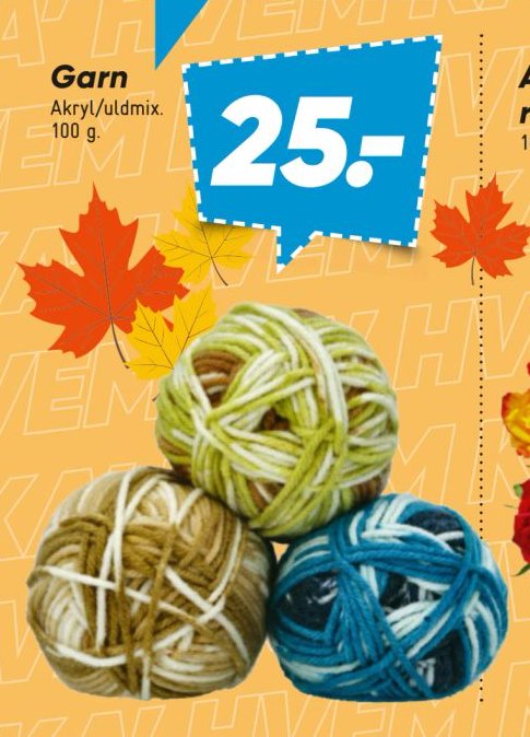 Garn Akryl, Phønix, 100 g – Bilka