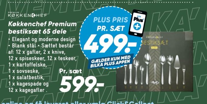 Kokchef Premium bestik sæt 65 dele – Bilka