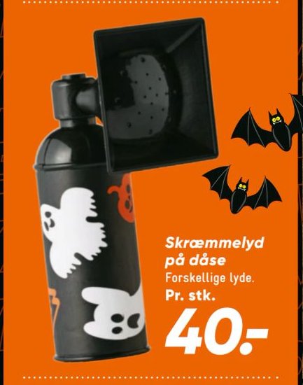 Skræmmelyd på dåse – Bilka