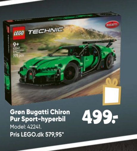 Grøn Bugatti Chiron Pur Sport-hyperbil – Bilka