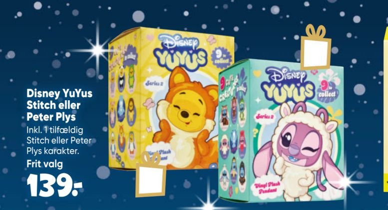 Disney YuYus Stitch eller Peter Plys – Bilka