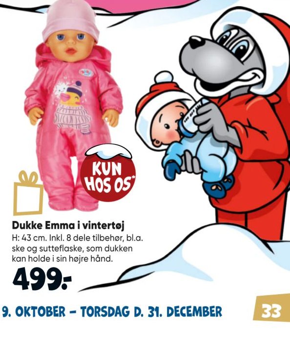 Dukke Emma i vintertøj – Bilka