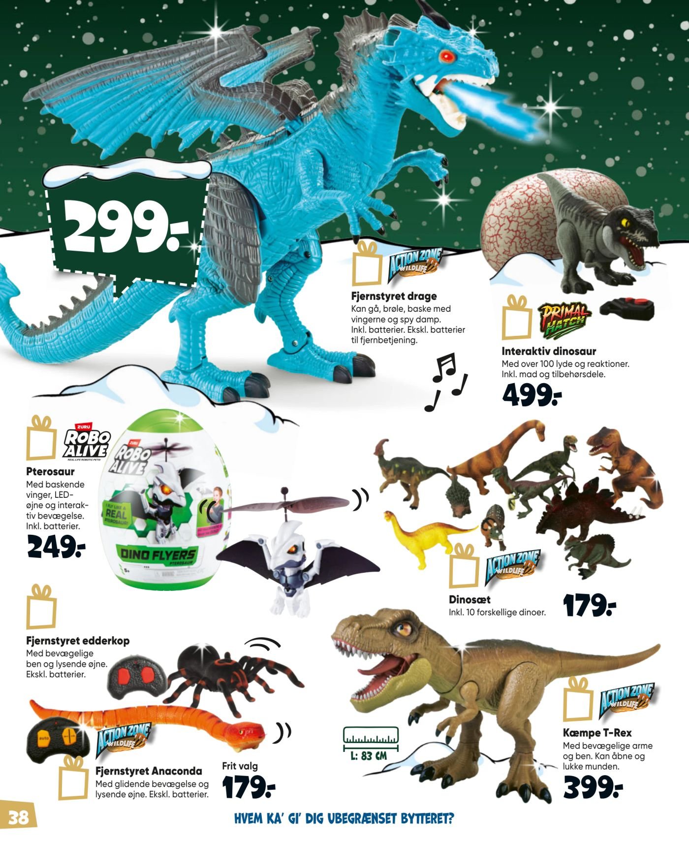 Dinosaur Inkl. 10 forskellige dinoer. – Bilka