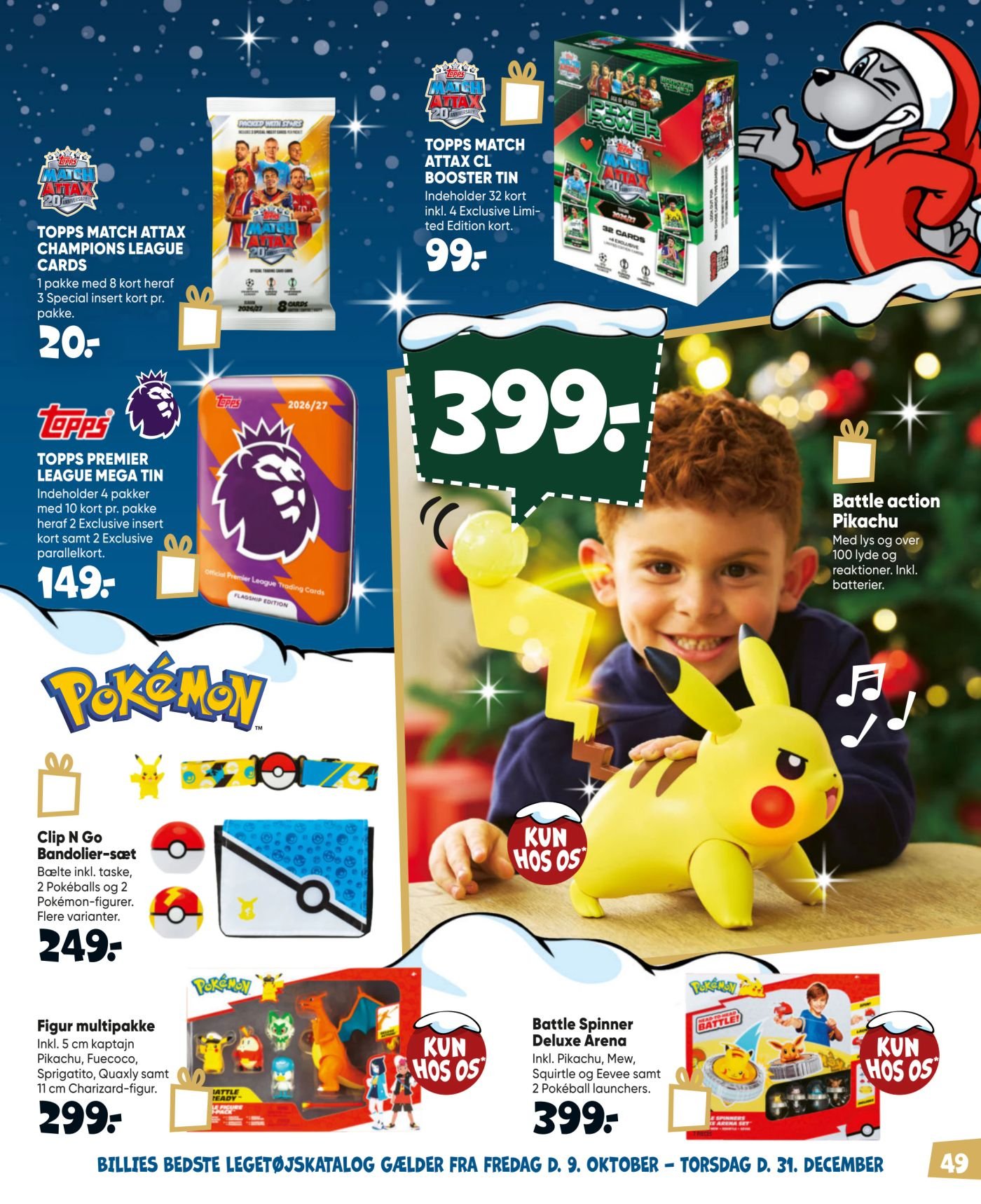 Battle action Pikachu Med lys og over 100 lyde og reaktioner. Inkl. batterier. – Bilka