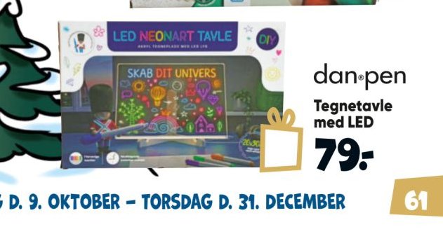Tegnetavle med LED – Bilka