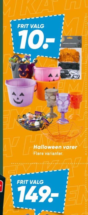 Halloween varer – Bilka