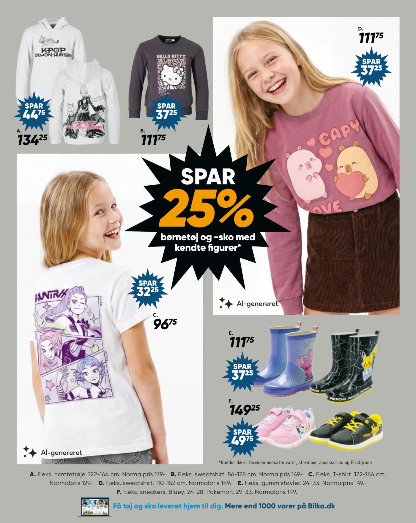 B. F.eks. sweatshirt. 86-128 cm. – Bilka