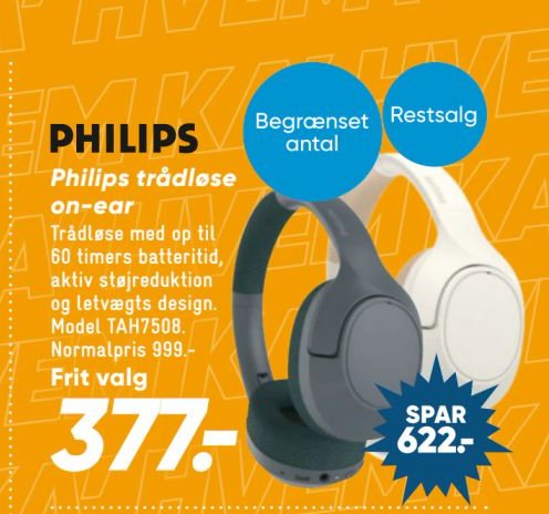 Philips trådløse on-ear – Bilka