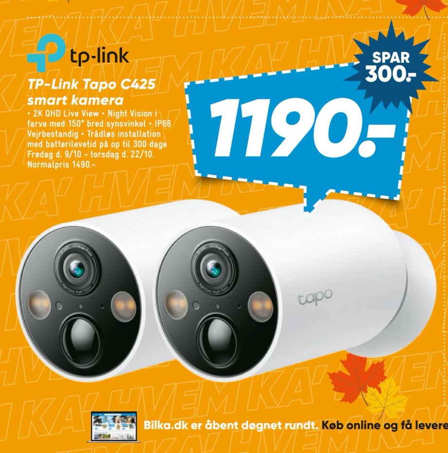 TP-Link Tapo C425 smart kamera – Bilka