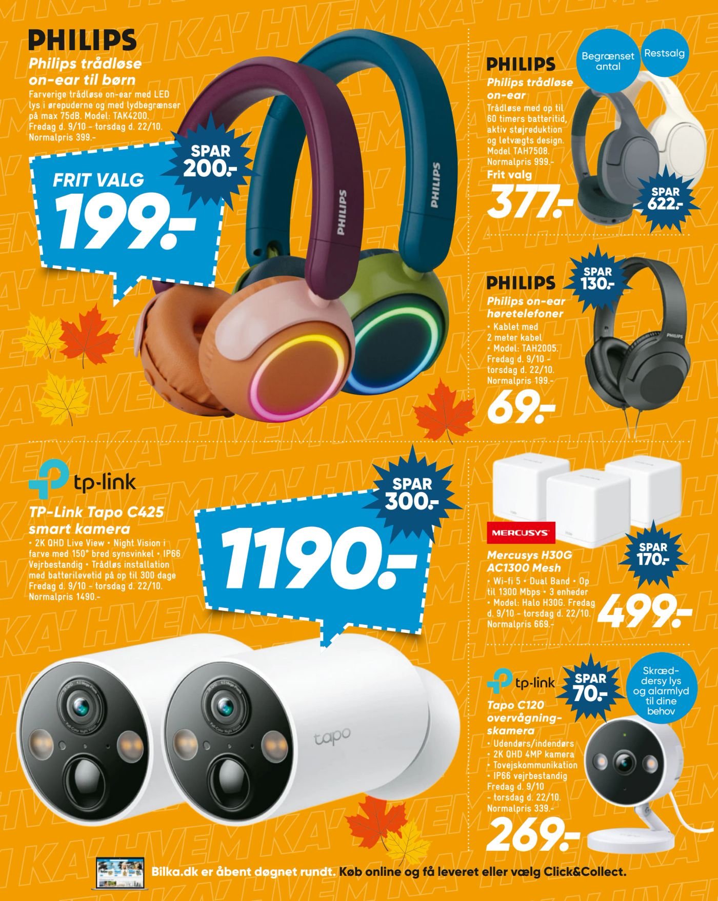 Philips on-ear høretelefoner – Bilka