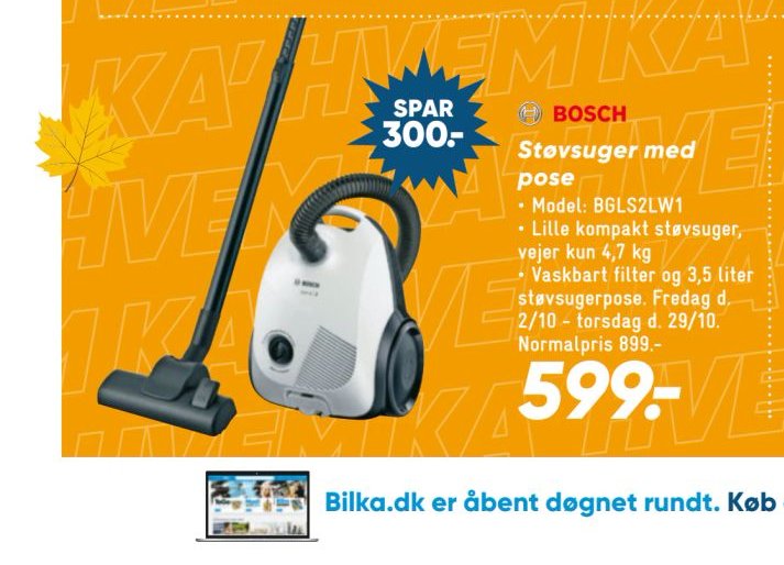 Bosch Støvsuger med pose – Bilka