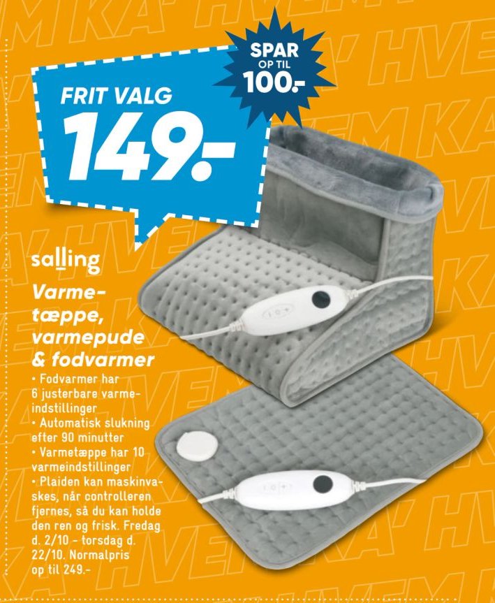 Salling Varmetæppe, varmepude & fodvarmer – Bilka