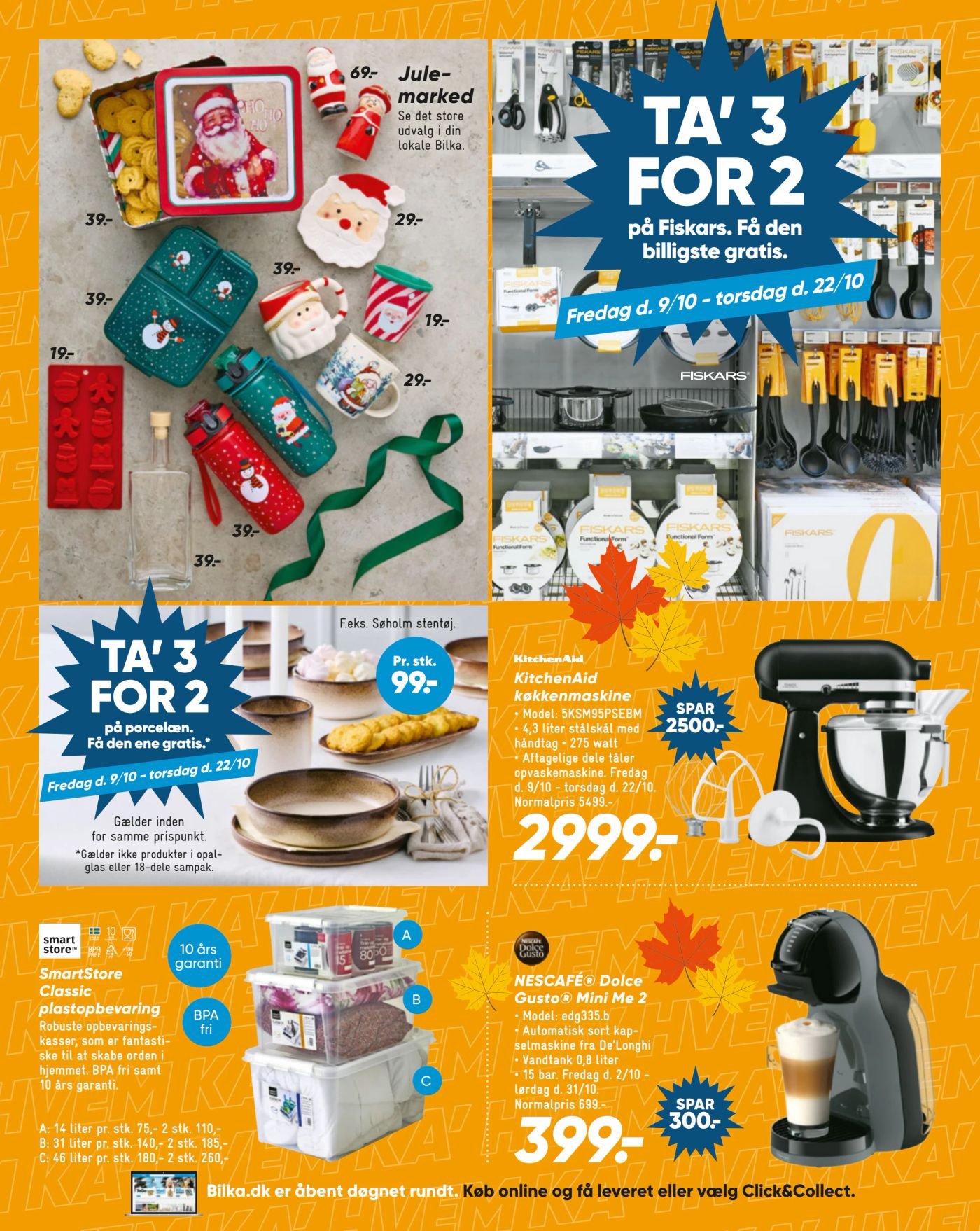 Smart Store Opbevaring Robust opbevaringskasser, som er fantastiske til at skabe orden i hjemmet. BPA fri samt 10 års garanti. A: 14 liter pr. stk. 75,- 2 stk. 110,- B: 31 liter pr. stk. 140,- 2 stk. 185,- C: 46 liter pr. stk. 180,- 2 stk. 260,- – Bilka