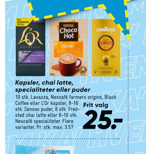 Kapsler, chai latte, specialiteter eller puder – Bilka