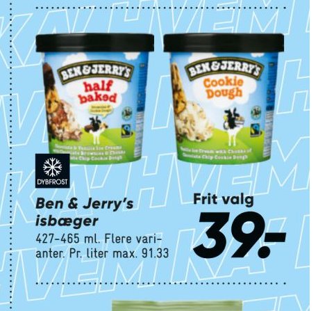 Ben & Jerry’s isbæger – Bilka