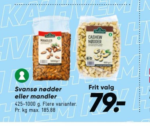 Svansø nødder eller mandler – Bilka